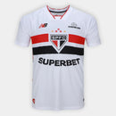 Camisa São Paulo I 2026/27 Jogador New Balance Masculina - Branco+Vermelho