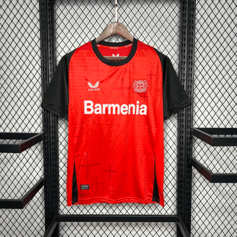 Camisa Bayer Leverkusen Casa 24/25 - Vermelha e Preta