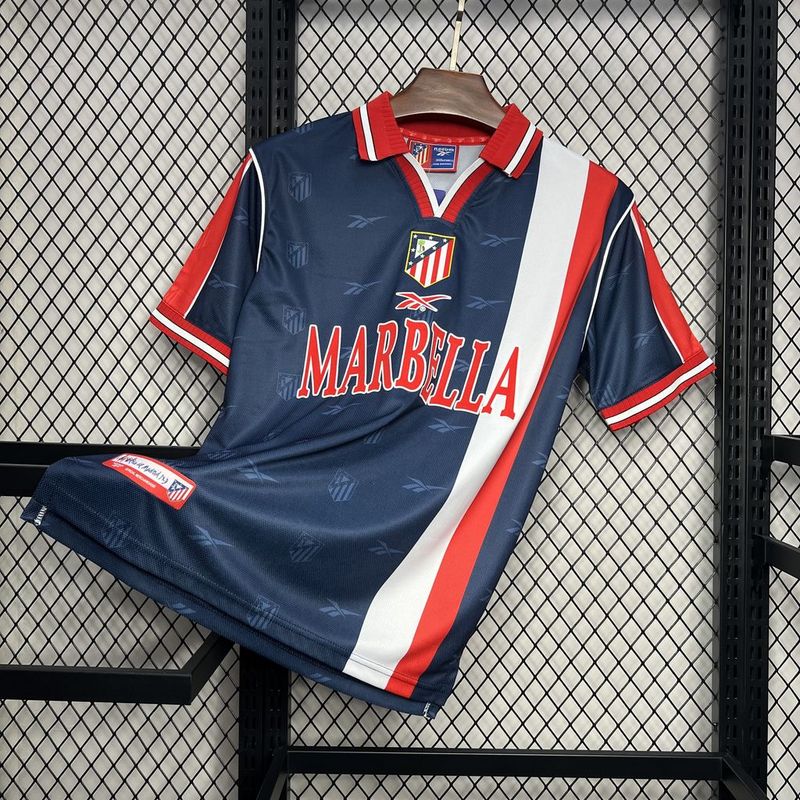 Camisa Masculina Atlético de Madrid Azul Marbella 1998
