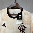 Camisa Flamengo 24/25 Adidas Pré Jogo Masculina - Bege