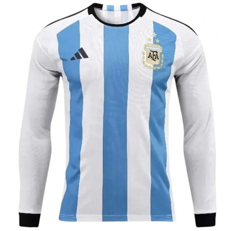 Camisa Manga Longa Argentina I 22/23 Adidas - Branca e Azul