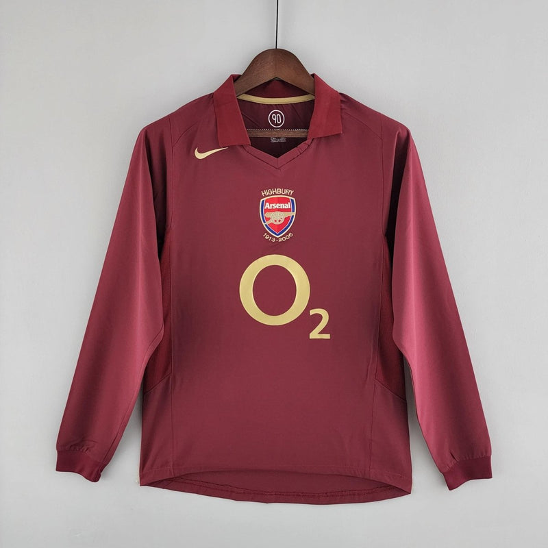 Camisa Manga Longa Arsenal 05/06 Nike - Bordô