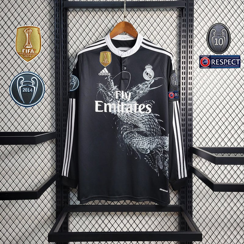 Camisa Manga Longa Real Madrid 2014 Com patches