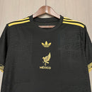 Men's Adidas Mexico 2025 Gold Jersey - Black+Gold