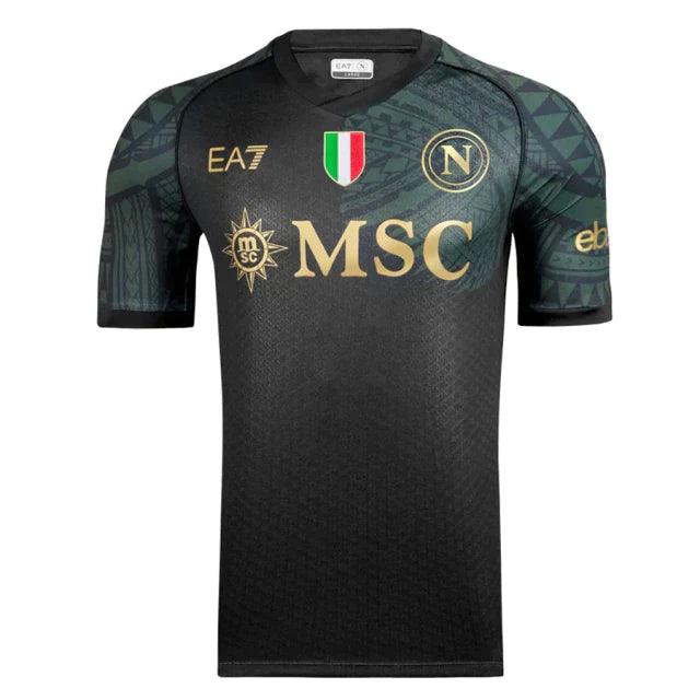 Camisa Napoli III 23/24 s/nº Torcedor Masculino - Preto