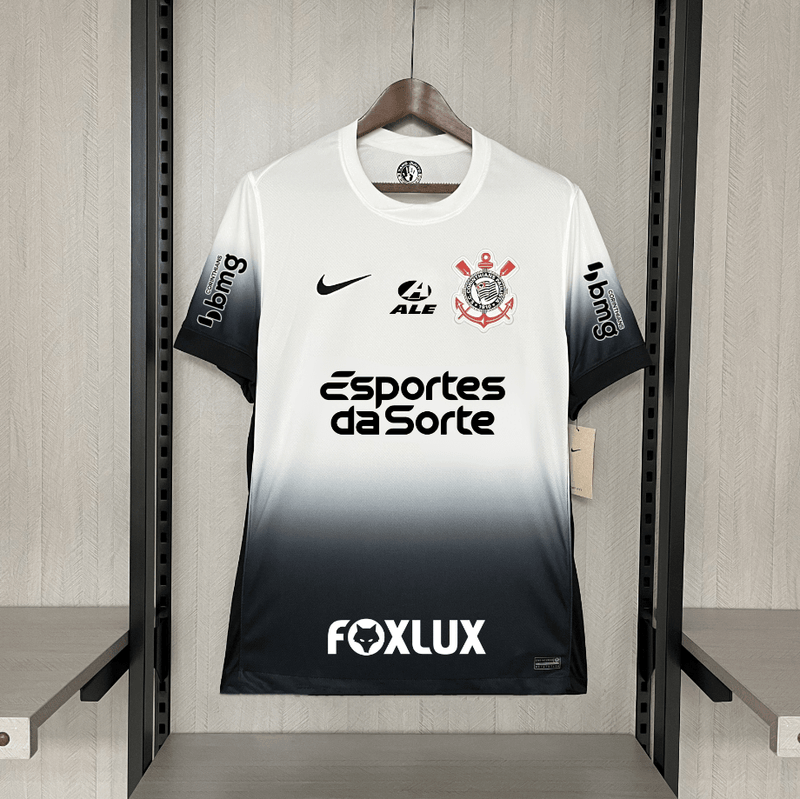 Camisa Nike Corinthians Casa 24/25 - Branca (Com todos os patrocinadores)