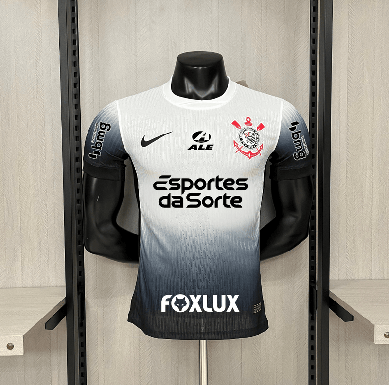 Camisa Nike Corinthians Home 24/25 Modelo Jogador (Com todos patrocinadores)