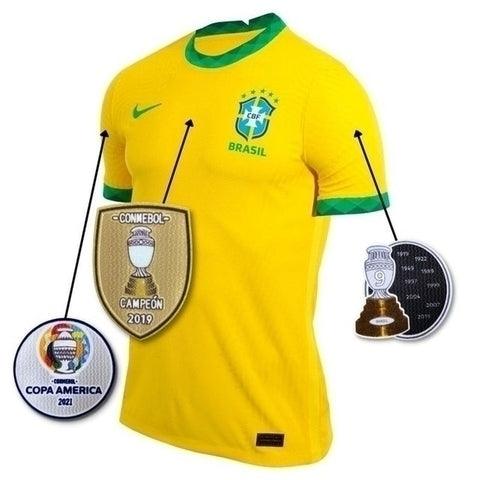 Camisa Seleção Brasil Campeão Copa América 21/22 Nike - Amarela