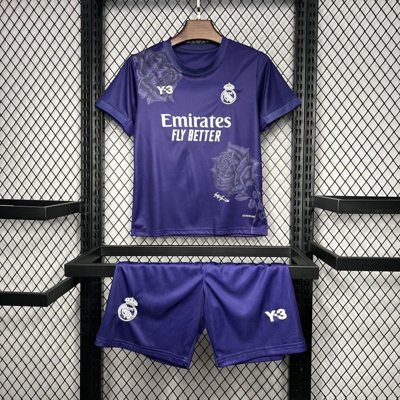 Kit Infantil Real Madrid Away 24/25 - Roxo