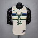 Regata Masculina Milwaukee Bucks - Bege