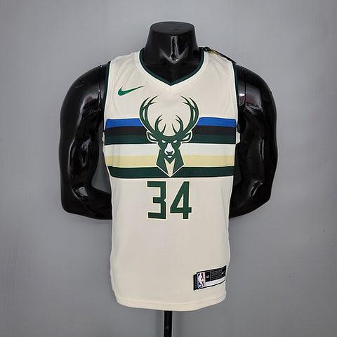 Regata Masculina Milwaukee Bucks - Bege